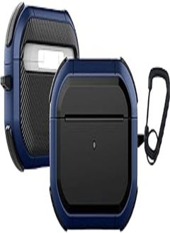 Generic Generic Compatible with Airpods Pro 2nd Generation with Lock, AirPod Pro 2 Case Men Women with Keychain Cool Air Pod Pro 2 Shockproof Protective Case for Air Pod Pro 2nd Gen 2022 Blue Black 