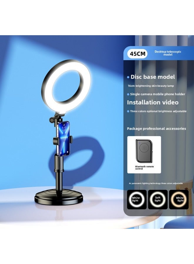 Desktop Photography Special Light Lamp Supplement Bracket Main Soft Light Photography Arrangement Live Shooting Broadcast Small Fill Light Straight-Light Source Color:Desktop Model + 16cm Beauty Lam  - Image 1