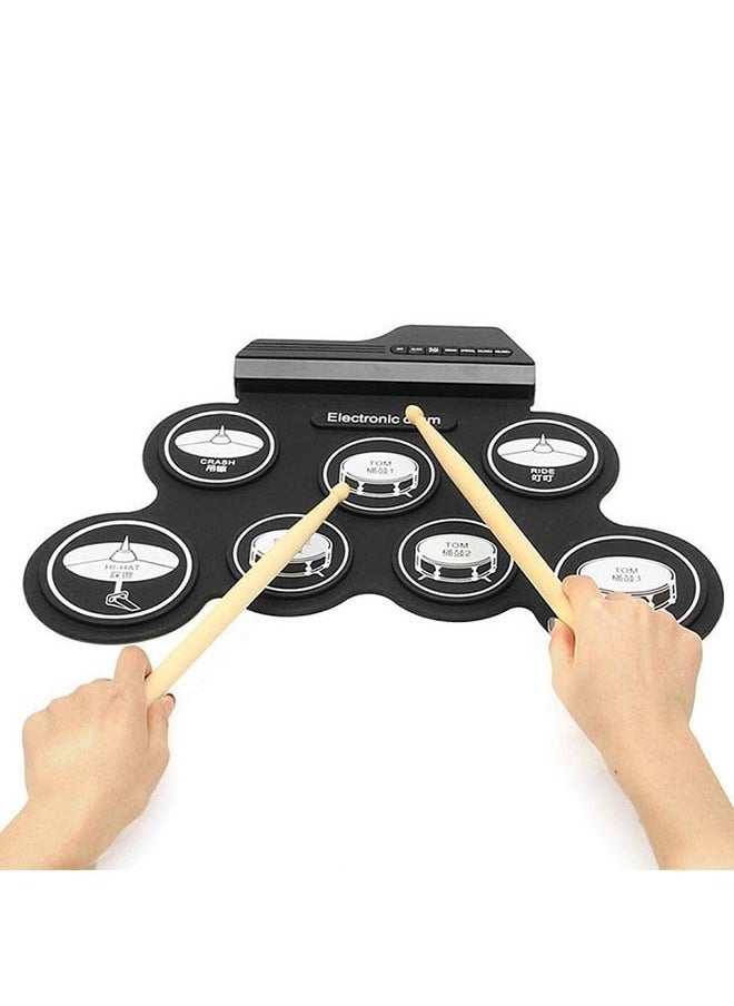 IWORD - iWord Nuoai Roll-Up USB Electronic Drum Kit: Portable Silicone Drum Set for Practicing Jazz Drums - Image 1