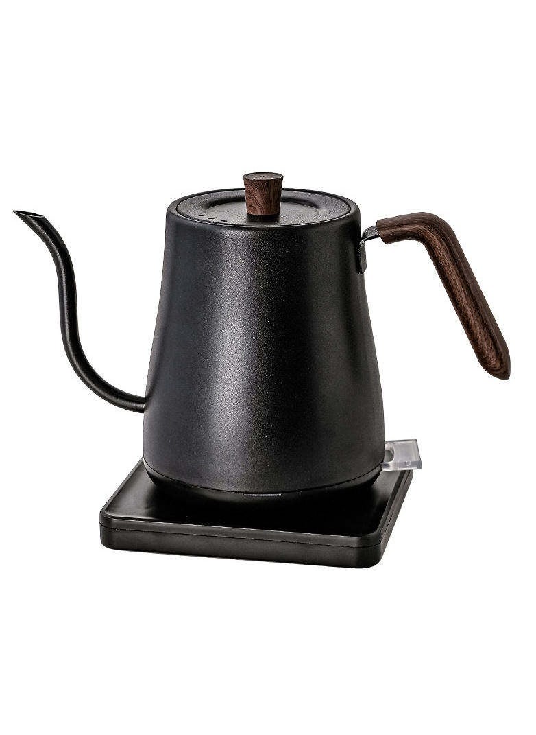 Brutelle - Brutelle Gooseneck Kettle Hand-pour Coffee Kettle 800Ml 1000W Power Stainless Steel Material Matte Black Suitable for Home Office Dormitory - Image 1