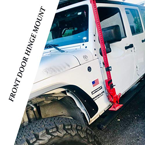 KMFCDAE Hi Lift Jack Mount Hood Hinge/Door Hinge Bracket High Lift Jack Holder Accessories for Jeep Wrangler JK JKU JL JLU Gladiator JT 2007-2022 - Image 5