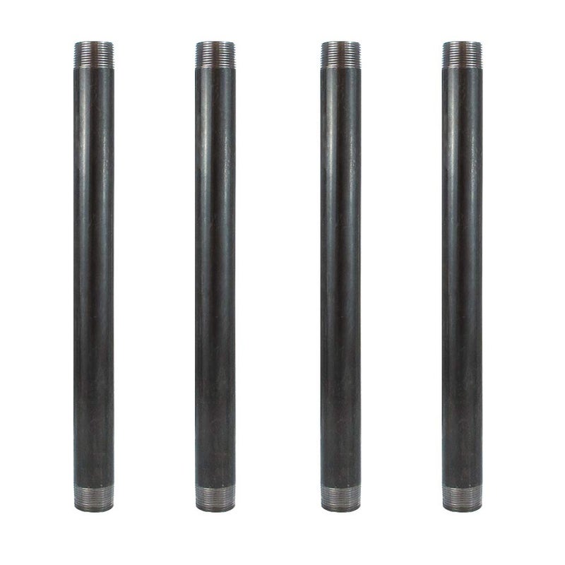 GeilSpace 3/4" Ã— 14" Heavy Duty Pre-Cut Grey Metal Pipe, Industrial Steel Fits Standard 3/4 Inch Threaded Pipes and Fittings - Vintage DIY Industrial Shelving (3/4" Ã— 14", Grey)