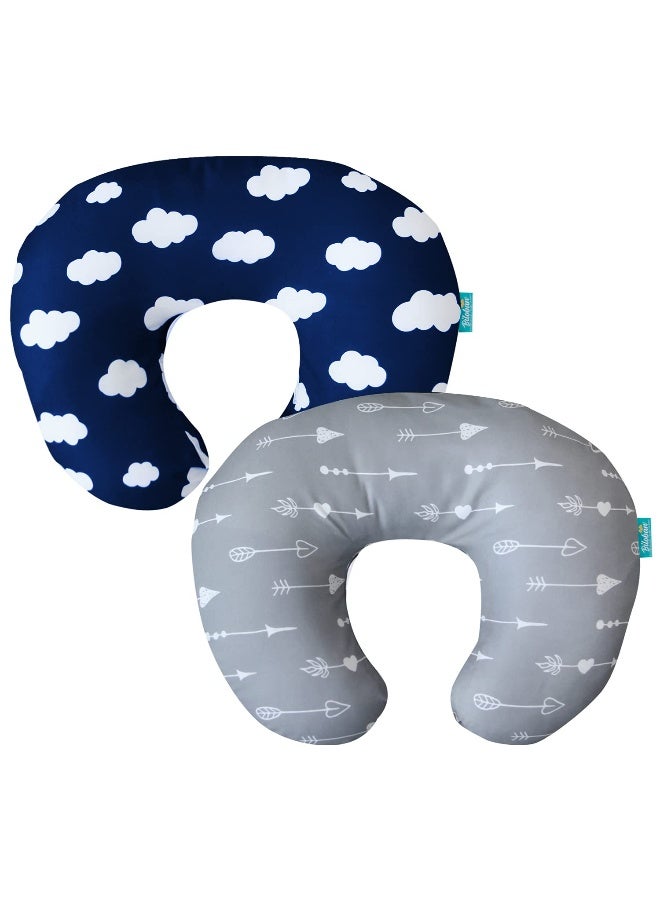Biloban Nursing Pillow Cover 2 Pack for Breastfeeding Pillow, Ultra Soft and Cozy Nursing Slipcovers, Snug Fits for Boppy, Perfect Choice for Mom - Image 1