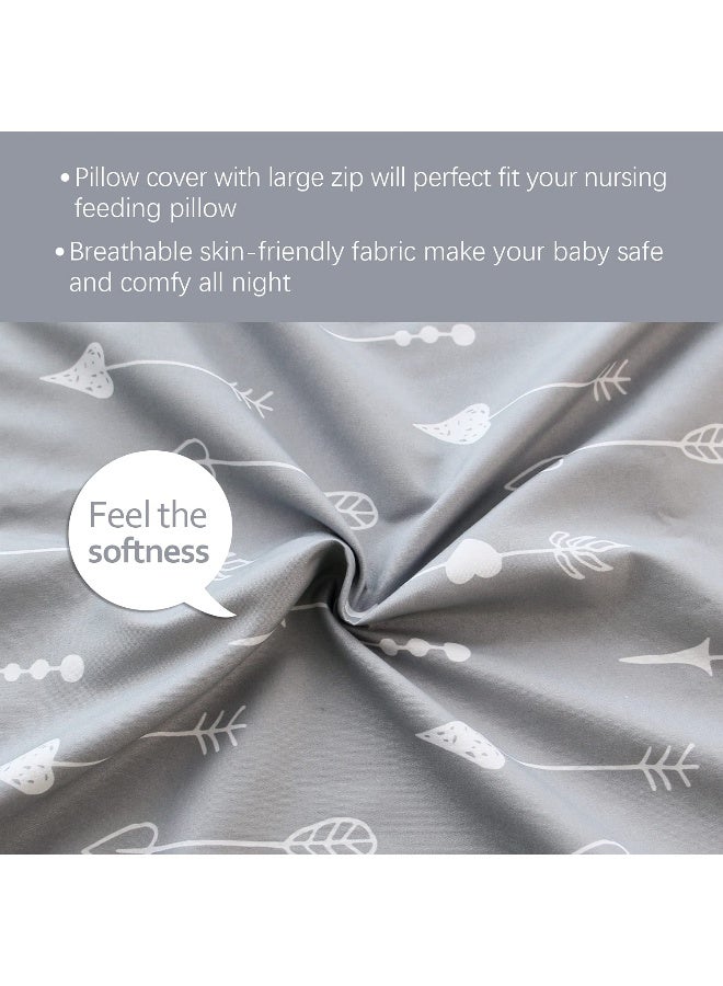 Biloban Nursing Pillow Cover 2 Pack for Breastfeeding Pillow, Ultra Soft and Cozy Nursing Slipcovers, Snug Fits for Boppy, Perfect Choice for Mom - Image 4