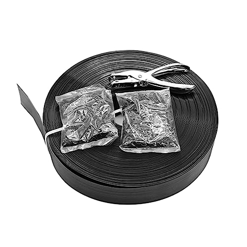 Qlvily Chain Link Fence Privacy Tape, 246ft x 0.15ft Chain Link Fence Slats, Fence Covering Privacy, Black (200PCS Button + Puncher Included) - Image 5