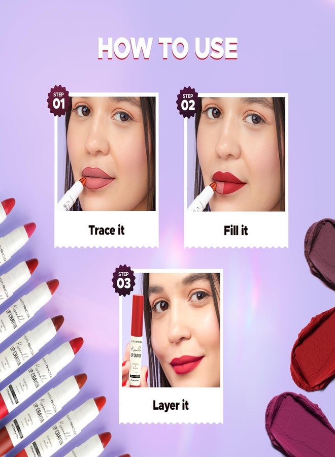 Hilary Rhoda Kissable Lip Crayon |12-Hour Stay | Highly Pigmented Matte Finish | Smudge-Proof & Transfer proof Lipstick | Retractable Lip Crayon | 3.5g - (Earthy Brown | Shade 06) - Image 5