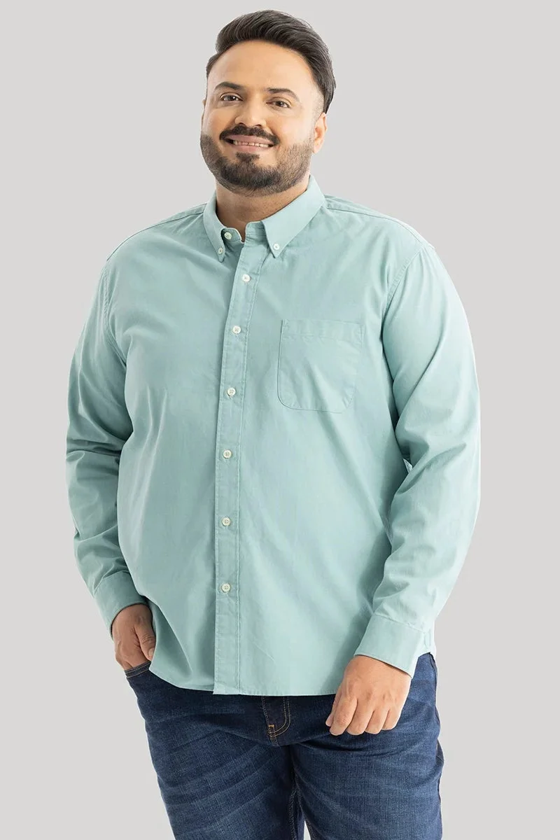 سنيتش Lucia Light Blue Plain Plus Size Shirts