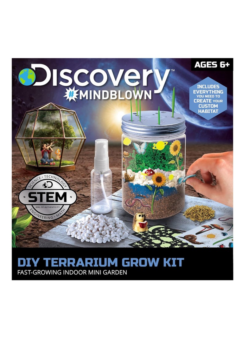 Discovery Kids - MINDBLOWN DIY Terrarium Grow Kit Fast Growing Indoor Mini Garden - Image 1