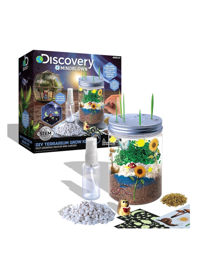 Discovery Kids - MINDBLOWN DIY Terrarium Grow Kit Fast Growing Indoor Mini Garden - Image 1