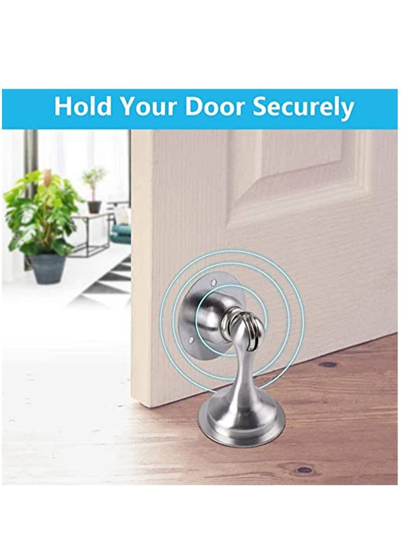 كابتن تيك Door Stopper Magnetic Door Stop Stainless Steel Magnetic Door Holder with 3M Double Sided Adhesive Tape for No Drilling Screws for Stronger Mount Door 2 Pack - Image 2