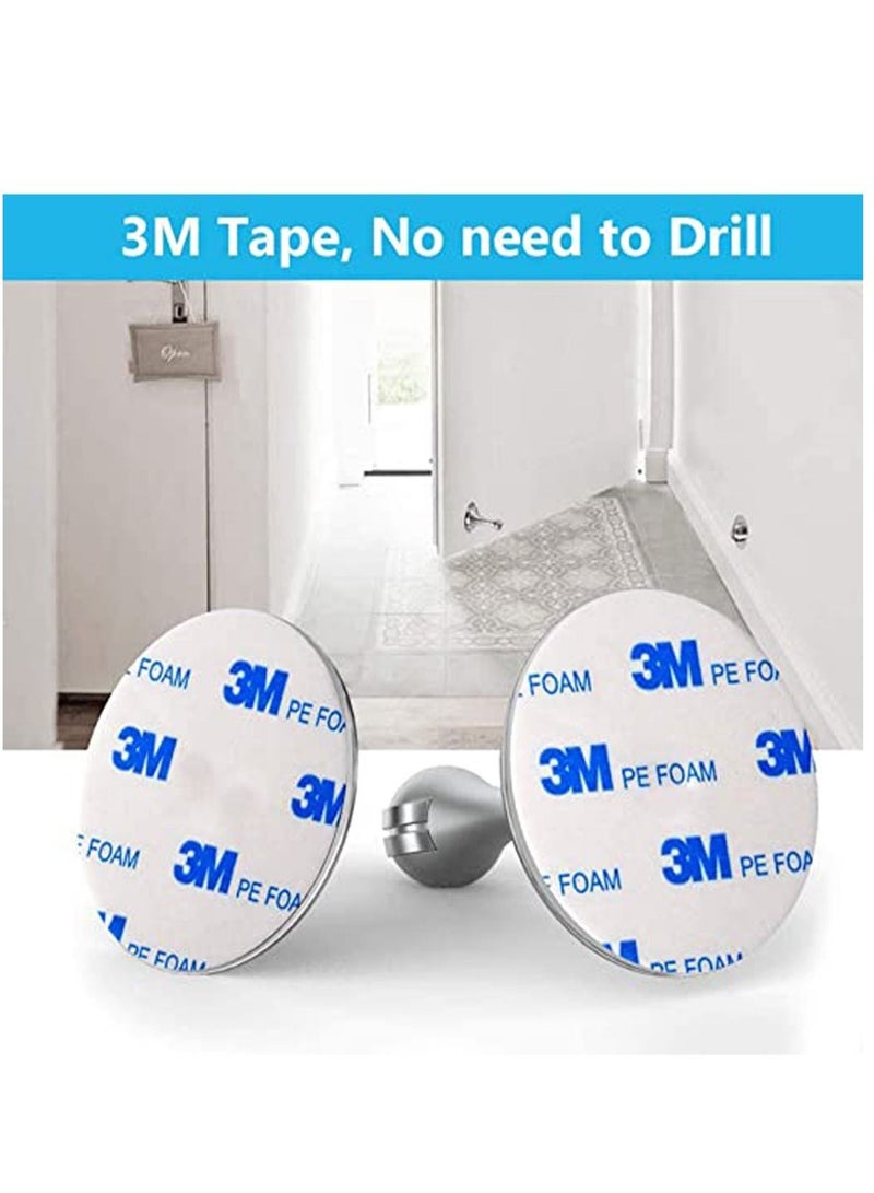 كابتن تيك Door Stopper Magnetic Door Stop Stainless Steel Magnetic Door Holder with 3M Double Sided Adhesive Tape for No Drilling Screws for Stronger Mount Door 2 Pack - Image 4