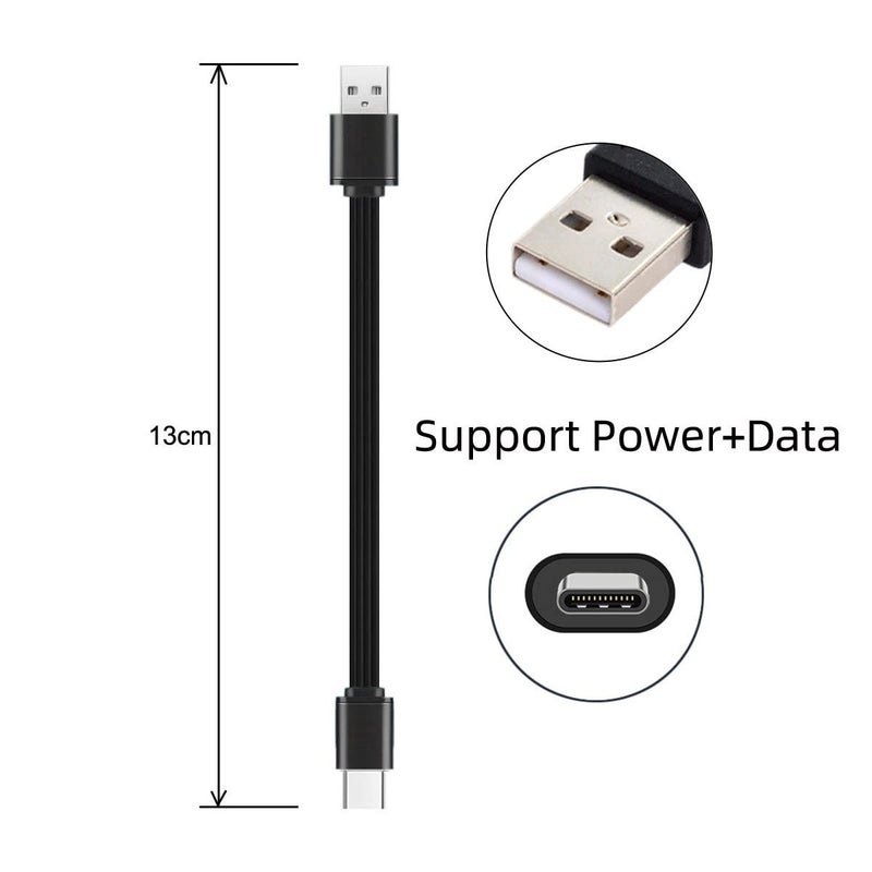 CY 13cm USB 2.0 Type-A Male to USB-C Type-C Male Data Flat Slim FPC Cable for FPV Disk Phone - Image 3