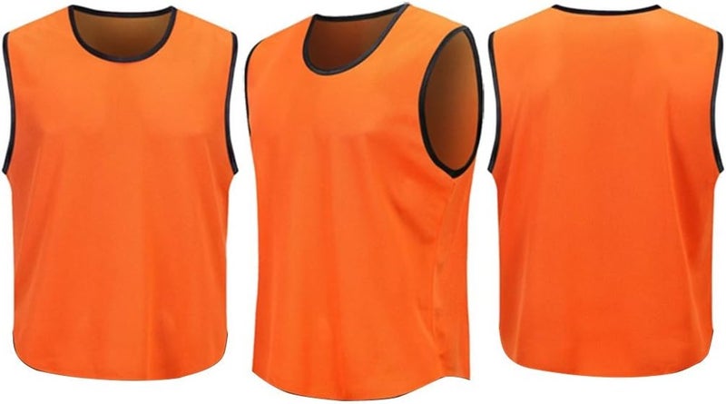 DreamHigh DH Mens Soccer Sports Team Practice Pinnies Scrimmage Training Mesh Vests -12 Pcs Pack - Image 3