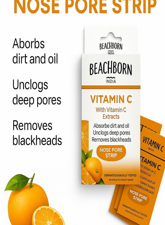 BEACHBORN INDIA Nose Pore Strip with Vitamin C Extracts I Absorbs dirt and Oil unclogs Deep Pores Remove Blackheads for Men & Women - Image 2
