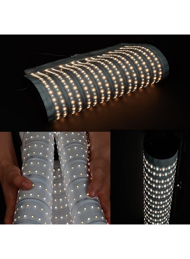 Vitopal فالكـون آيـز RX-24TDX III 220W رول-فليكس ضوء LED ثنائي اللون 3000K - 5600K ضوء LED مقاوم للماء IPX8 ضوء LED مرن مع صندوق ناعم RX-24TDXSBHC II بشبكة خلوية مع 9 وضعيات تأثير مشهد، تحكم عبر التطبيق - Image 1