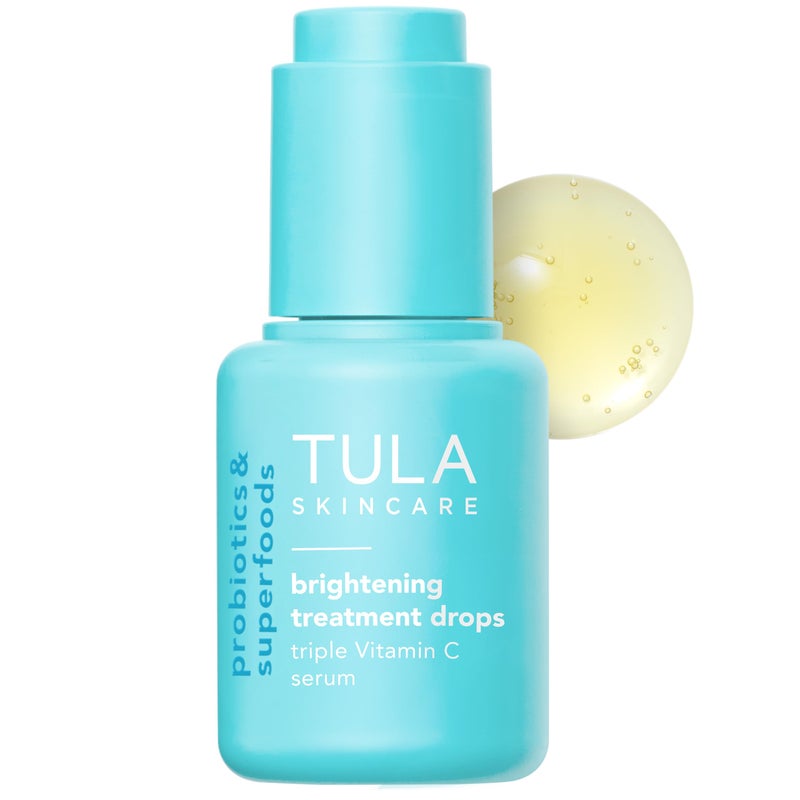 TULA Skin Care Brightening Treatment Drops  Vitamin C Serum Brightens the Look of Dull Skin  Dark Spots 1 fl oz
