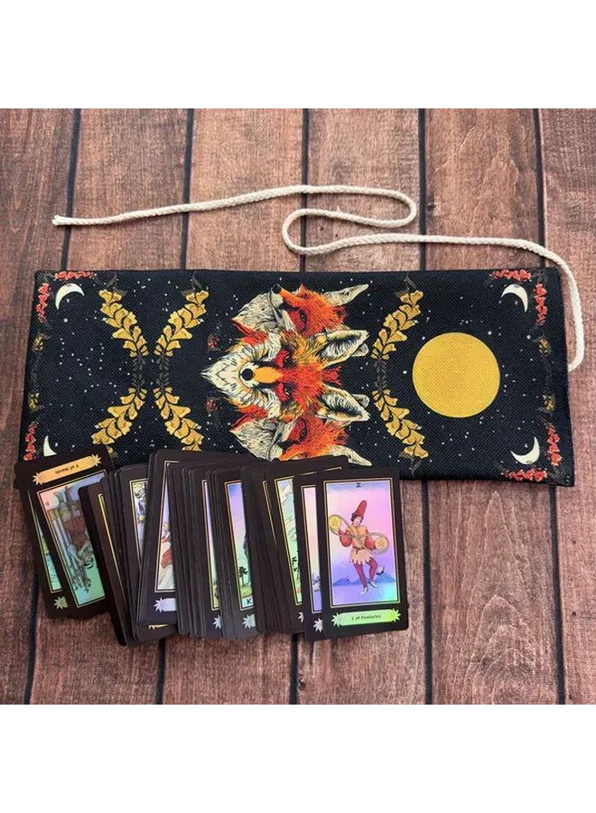 Red Fox Tarot Storage Bag 14 96 Inch Drawstring Pouch For Witchcraft Supplies - Image 1