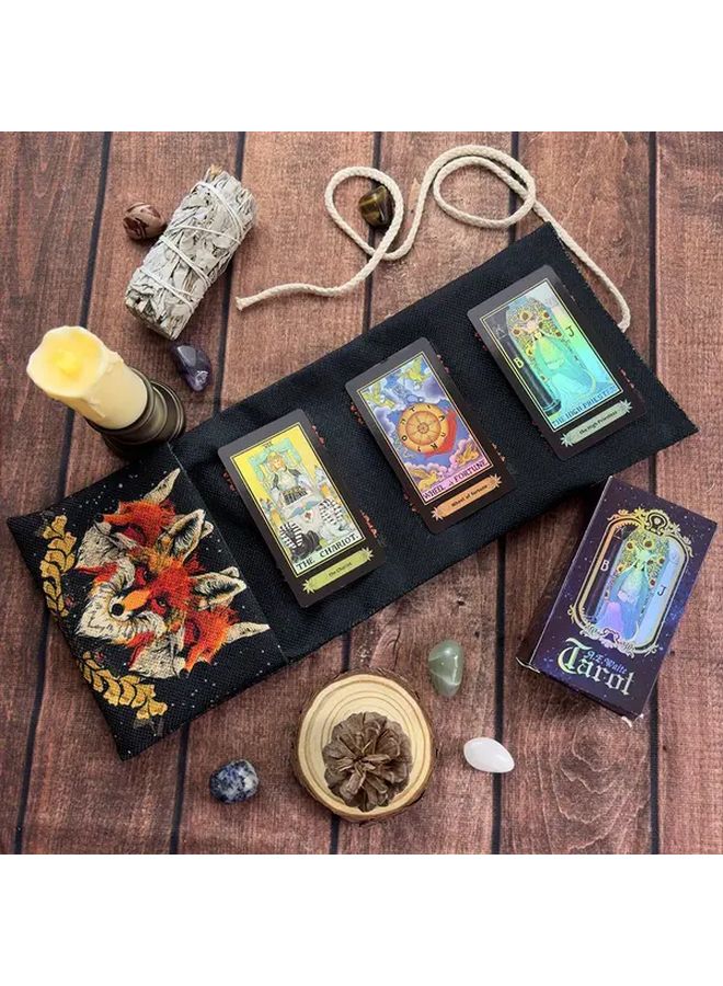 Red Fox Tarot Storage Bag 14 96 Inch Drawstring Pouch For Witchcraft Supplies - Image 5