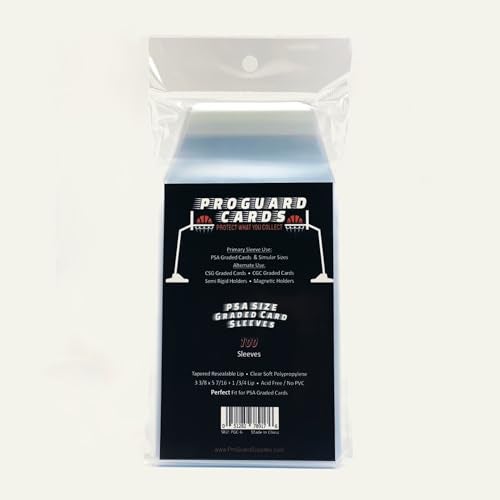 ProGuard Cards 100 PSA Perfect Fit Sleeves Graded Card Sleeves for PSA Slabs More - Image 1