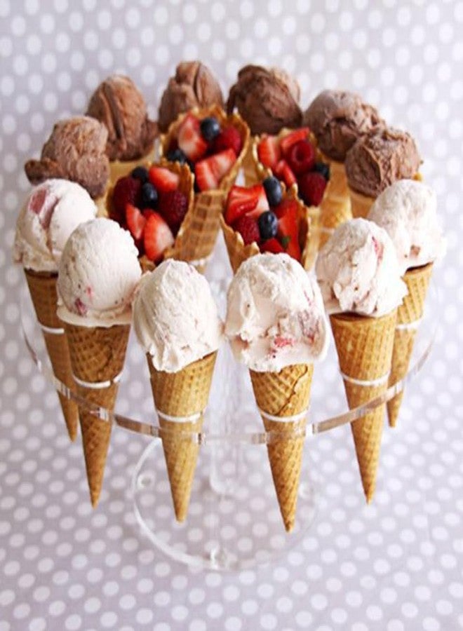 RORPOIR Ice Cream Stand Cotton Candy Ice Cream Marshmallow Candy Cotton Cone Holder Holder Clear Stand Dispaly Roll Sushi - Image 3