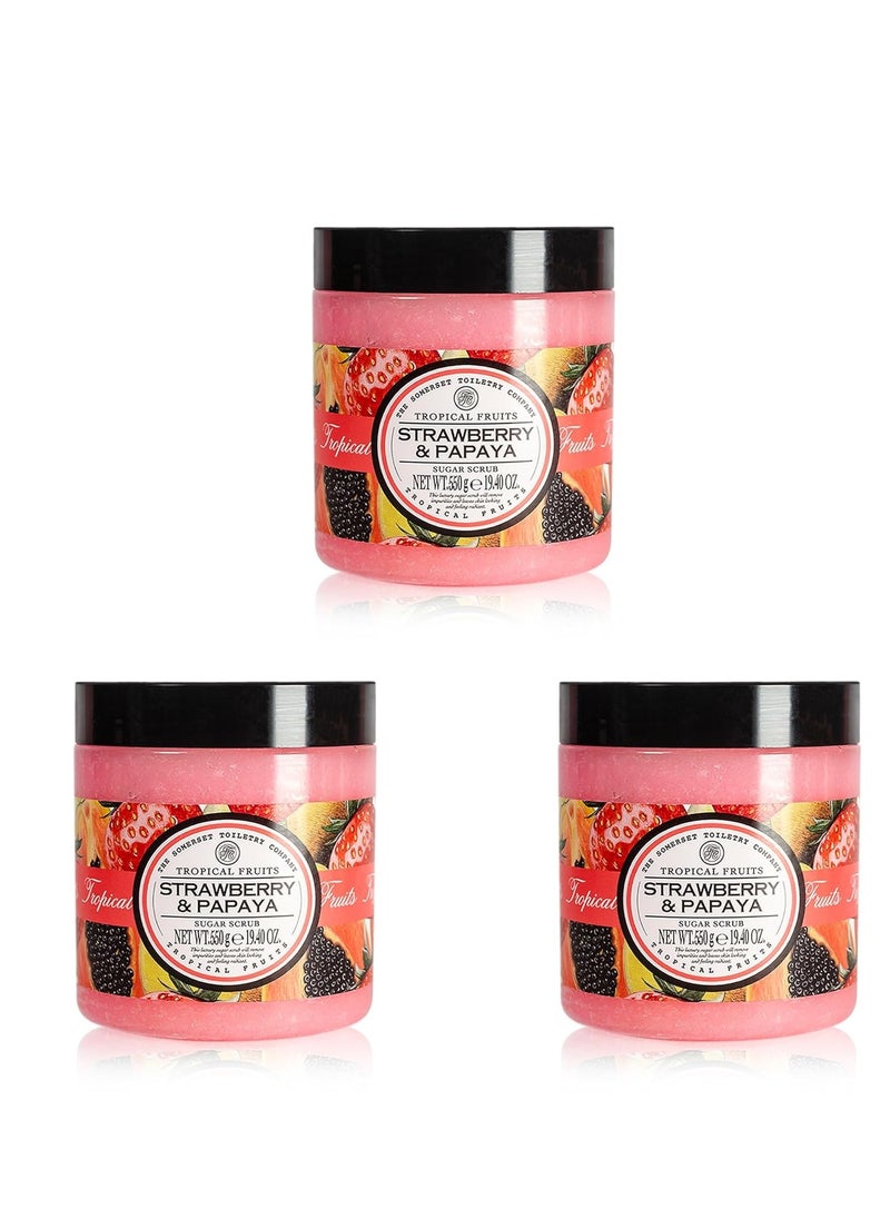 Tropical Fruits Gentle Exfoliating Strawberry & Papaya Sugar Scrub 3 x 550g - pzsku/ZB111BF1F0090DBACB798Z/45/_/1740062110/0aa8cec1-ff36-4688-be4c-f5eb421c7a2a