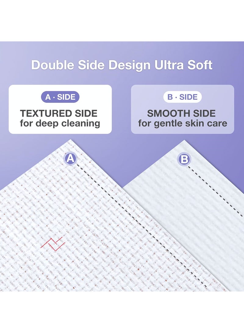 50 Count Disposable Face Towels – Ultra-Soft, Hygienic, Facial Cleansing Towels for Sensitive & Acne-Prone Skin, Biodegradable Makeup Remover Dry Wipes, Clean Facial Towels Wash Cloth, 25cm×30cm - Image 5