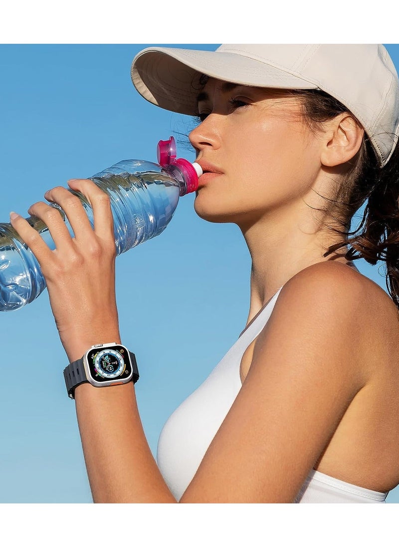 Color Fans - Soft Silicone Ocean Sports Strap Compatible Apple Watch 41mm 40mm 38mm for Men Women, Adjustible Watch Band for Apple Watch SE/Series 9/8/7/6/5/4/3/2/1 - Midnight - Image 1