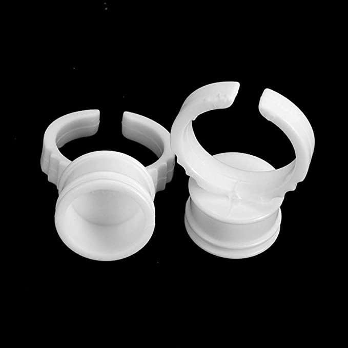 4beauty Therapy 4beauty Therapy 100pc Microblading Permanent Makeup Pigment Rings with Cup Caps Tattoo Ink Holder use for eyebrow eyeliner lip  - Image 3
