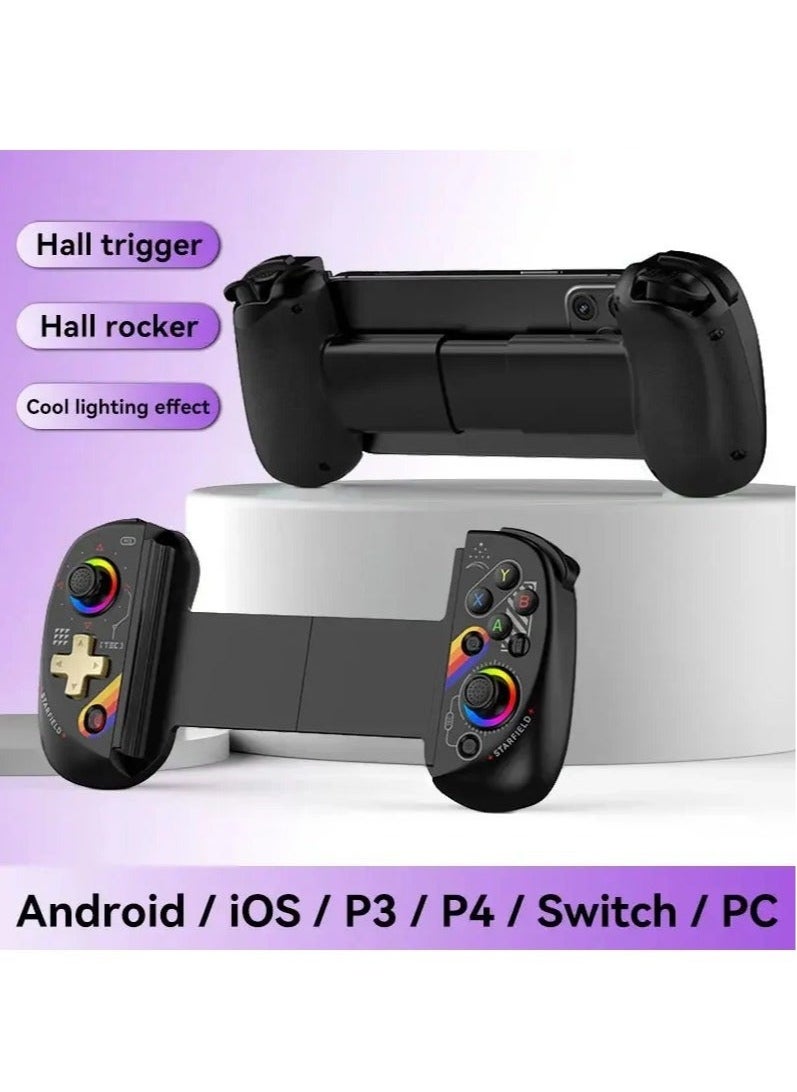 Generic - D8 Wireless Telescopic Game Controller Bluetooth-compatible 5.2 Extendable Game Console Joystick For Android iPhone Gamepad (Star Black) - Image 1
