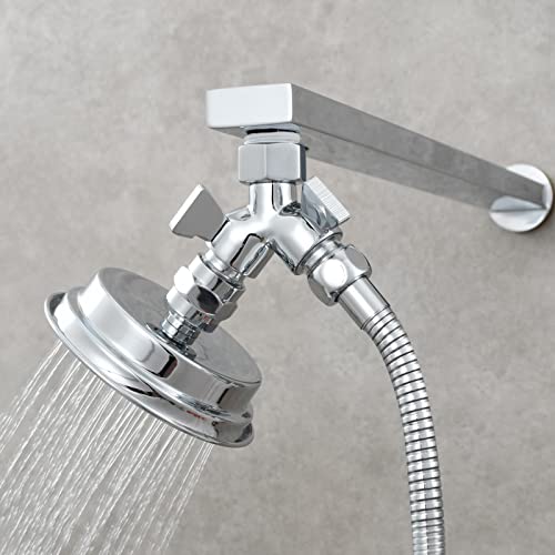 Tecmolog Brass Shower Splitter 2 Way Shower Arm Diverter with Shut Off Valve G 1/2 for Shower Head Chrome, DSF017 - Image 3