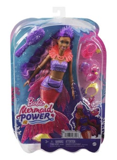 Mattel BARBIE Barbie Power Brooklyn Mermaid Doll, Pink  - Image 1