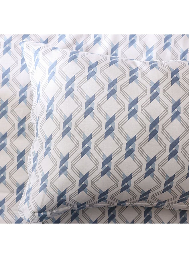 Danube Home Bliss 2 Piece Single Fitted Sheet Set 120x200 cm Lt. Blue | Cotton /Viscos -180 Thread Count Bedding Set For Bedroom - Image 3