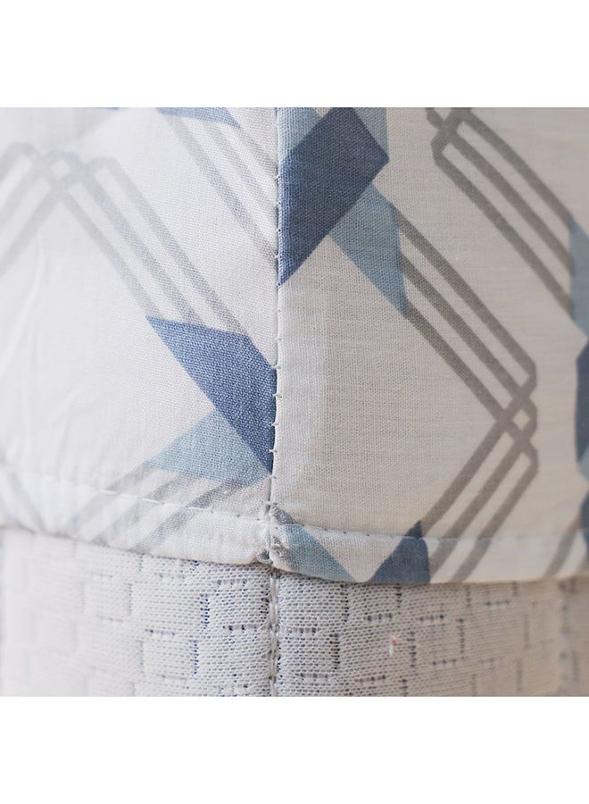 Danube Home Bliss 2 Piece Single Fitted Sheet Set 120x200 cm Lt. Blue | Cotton /Viscos -180 Thread Count Bedding Set For Bedroom - Image 4