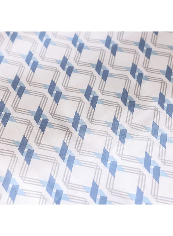 DANUBE HOME Danube Home Bliss 2 Piece Single Fitted Sheet Set 120x200 cm Lt. Blue | Cotton /Viscos -180 Thread Count Bedding Set For Bedroom