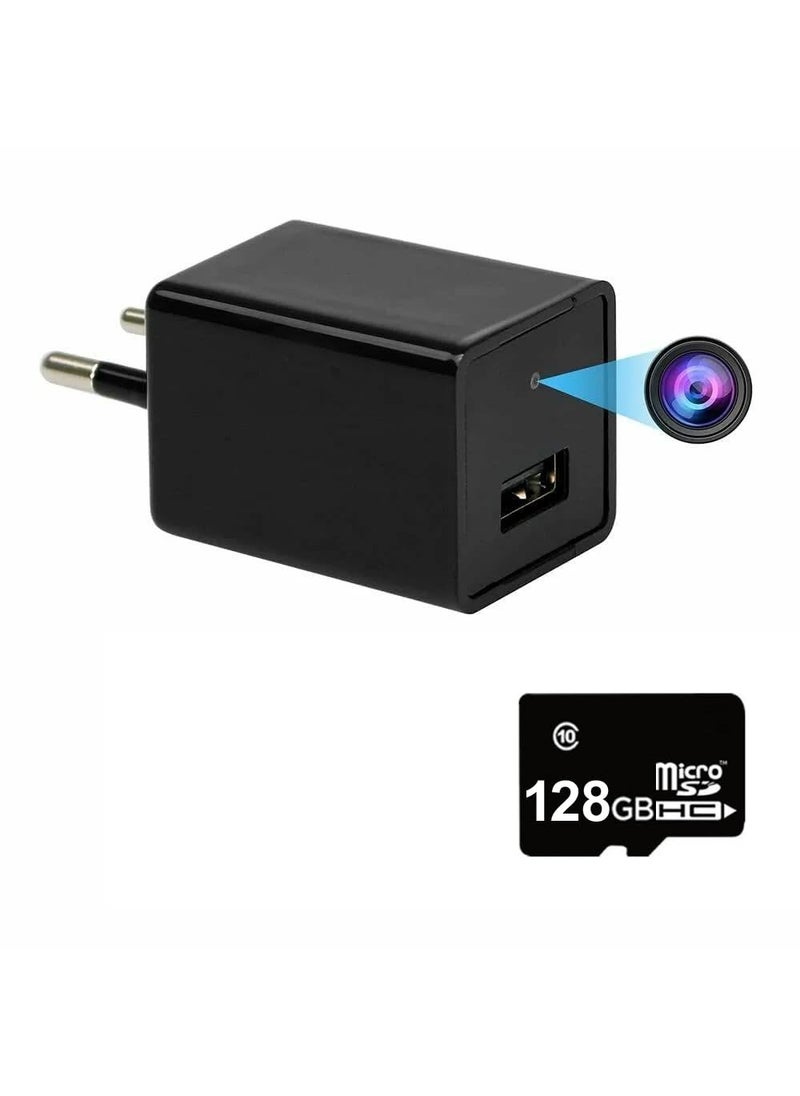 TECHNOVIEW TECHNOVIEW Wired 1080p Full HD Camera Work 24 Hours with Power Audio and Video Recording Charger with 128GB SD Card No WiFi Needed  - Image 1