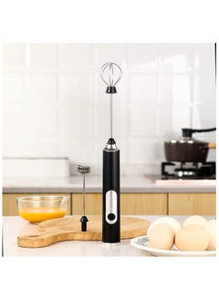KADRAMA Milk Frother, USB Rechargeable Coffee Frother Electric Whisk, 3-Speed Adjustable Electric Foam Maker with 2 Stainless Steel Whisks, for Lattes, Frappe, Matcha, Hot Chocolate, Cake (Black)  - Image 5