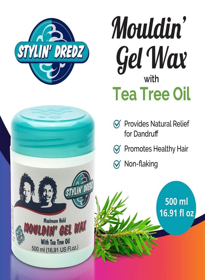 Stylin Dredz Mouldin' Gel Wax with Tea Tree Oil - Twist n Lock - Maximum hold (500 ml, Single) - Image 3