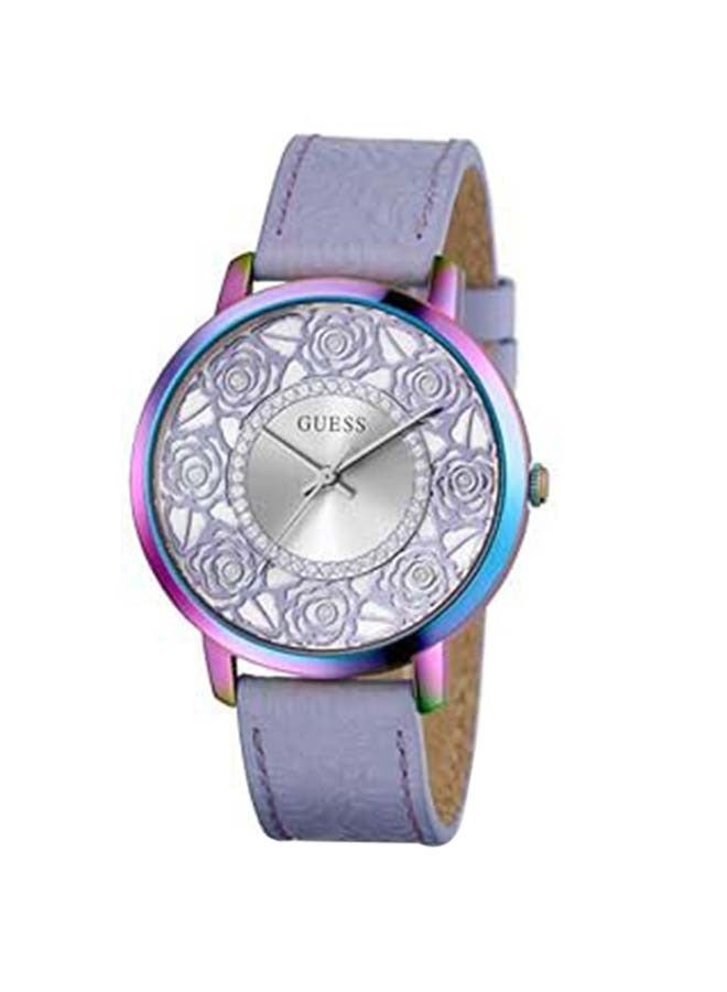 GUESS Women's Analog Round Shape Leather Wrist Watch - 40 Mm- GW0529L4 - Image 2