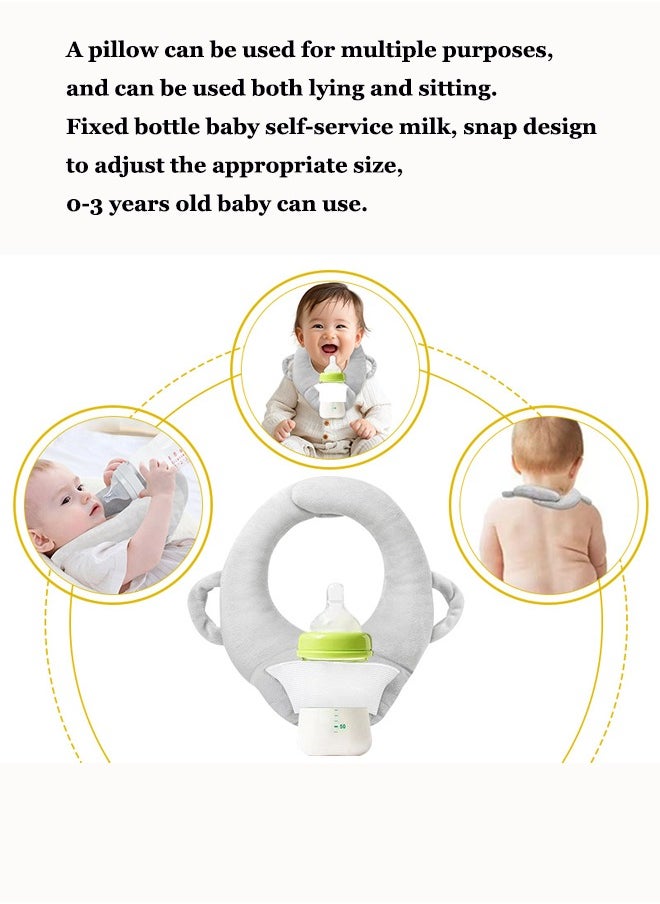 Aissiora Baby bottle holder Baby feeding pillows Nursing pillows Multifunctional pillow for babies Feeding pillow with bottle holder Anti-spitting milk pillow Relieves sore hands  - Image 2