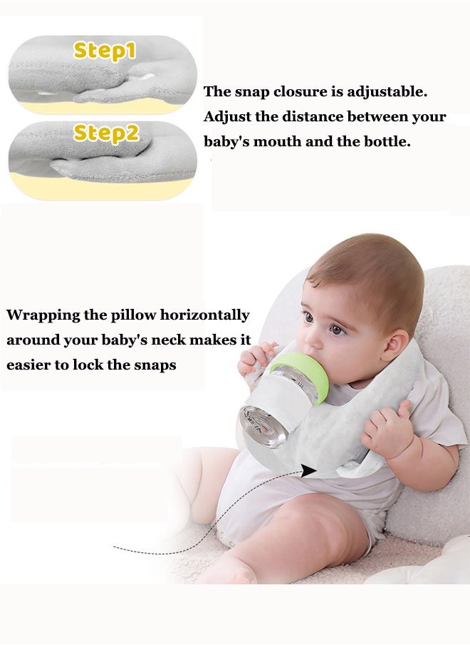 Aissiora Baby bottle holder Baby feeding pillows Nursing pillows Multifunctional pillow for babies Feeding pillow with bottle holder Anti-spitting milk pillow Relieves sore hands  - Image 4
