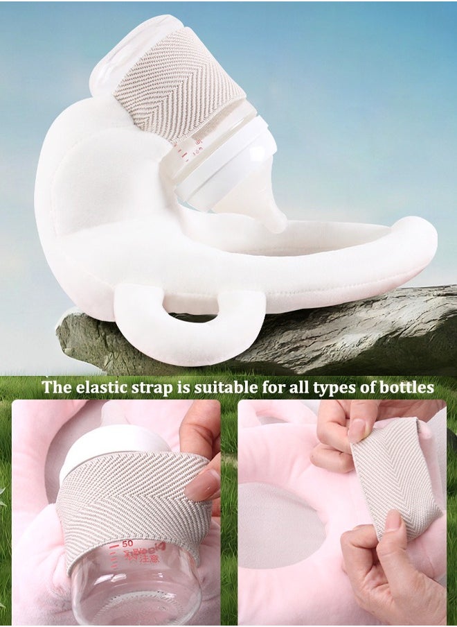 Aissiora Baby bottle holder Baby feeding pillows Nursing pillows Multifunctional pillow for babies Feeding pillow with bottle holder Anti-spitting milk pillow Relieves sore hands  - Image 5
