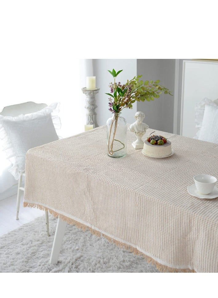 Tablecloth 130 * 180CM Table Cover Simple Design Cotton Linen Cloth Tea Table Cover for Living Room Hotel Coffee Table  - Image 2