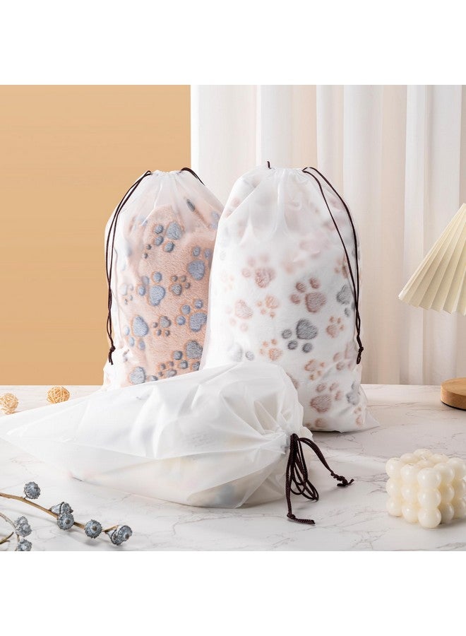 Hoewina Transparent Shoe Bags for Travel with Rope 14PCS Large Clear Shoe Bag Storage 11.8in X 15.7in Portable Travel Shoe Bags for Men and Women, Translucent 14pcs - Image 2