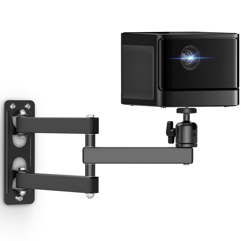 Jubor Foldable Projector Wall Mount, Adjustable Projector Mount, 360° Rotatable, Ceiling Wall Projector Mount, Metal Projector Stand with 1/4 Thread - Image 1