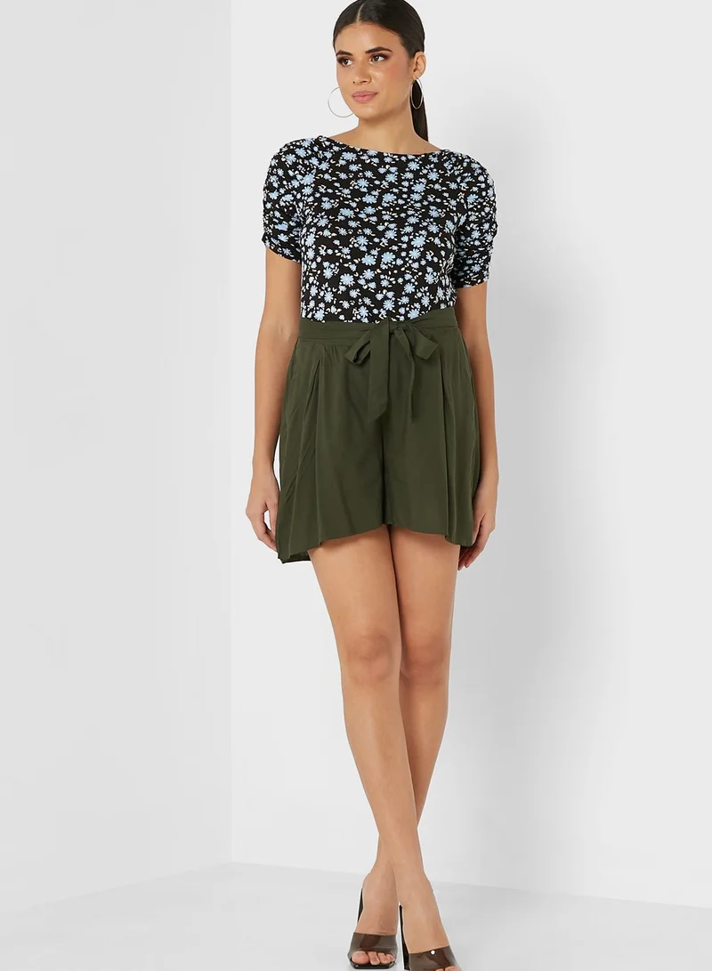 DOROTHY PERKINS Pleated Tie Detail Shorts