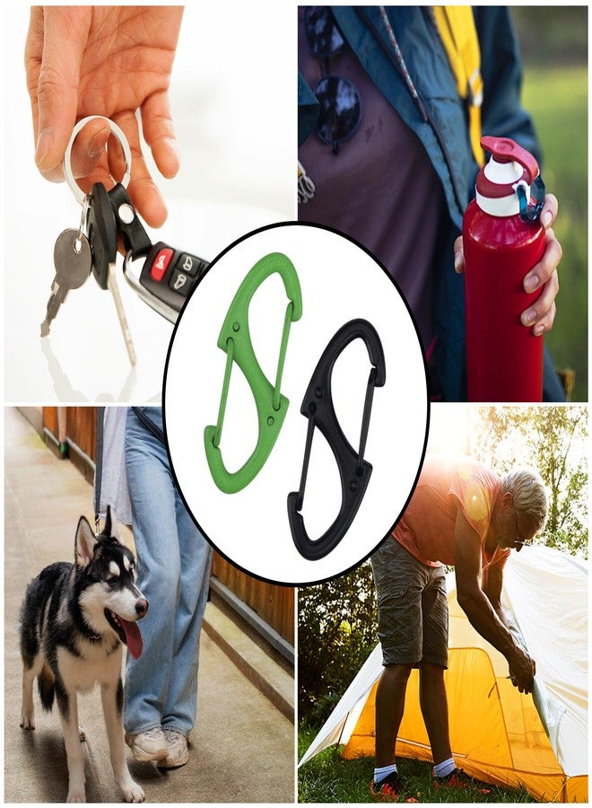 SWATOM Mini Dual Wire Gate S Carabiner Clip Small Snap Hook (Mix Colors 20P) - Image 4