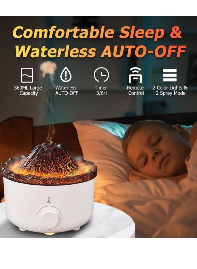 Denx Smart Diffuser With a Multi Light Volcano Model With a Remote Control Capacity of 560 ml - Image 2