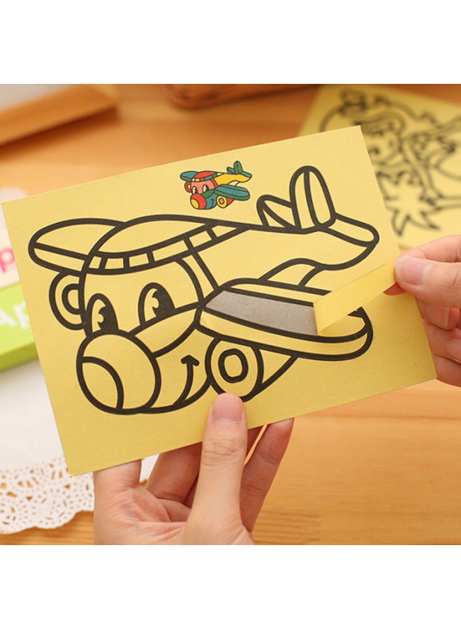 T Educational Toys Cartoon Medium Sand Painting Kindergarten Diy Handmade Materials Children With Six Color Sand Manufacturers - Image 4