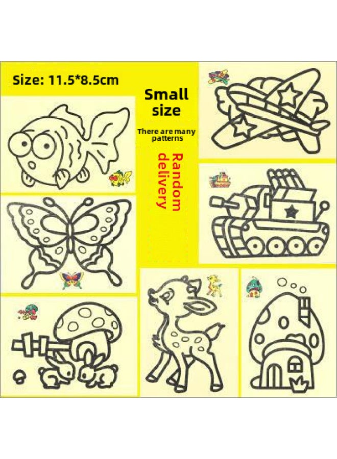 T Educational Toys Cartoon Medium Sand Painting Kindergarten Diy Handmade Materials Children With Six Color Sand Manufacturers - Image 1
