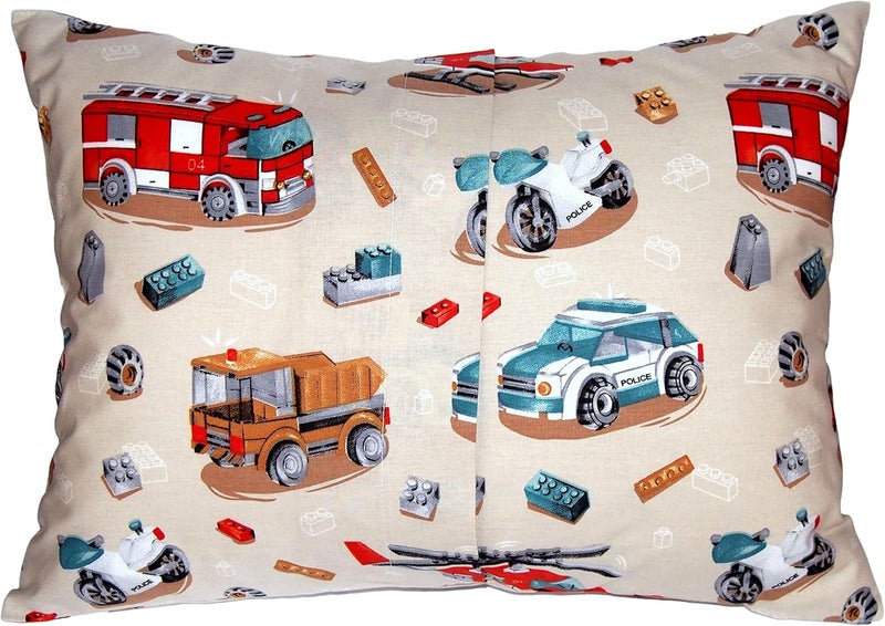 Comfy Turtles Cotton Toddler Pillowcase 13 x 18 - Police Pillow Case for Kids, Small Travel Pillow Case Toddler, Crib Pillows for Toddlers Bus Pillow Cover - Police - Image 2